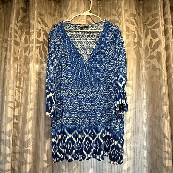 Avenue 26/28 Brilliant Blue Blouse - Picture 1 of 7